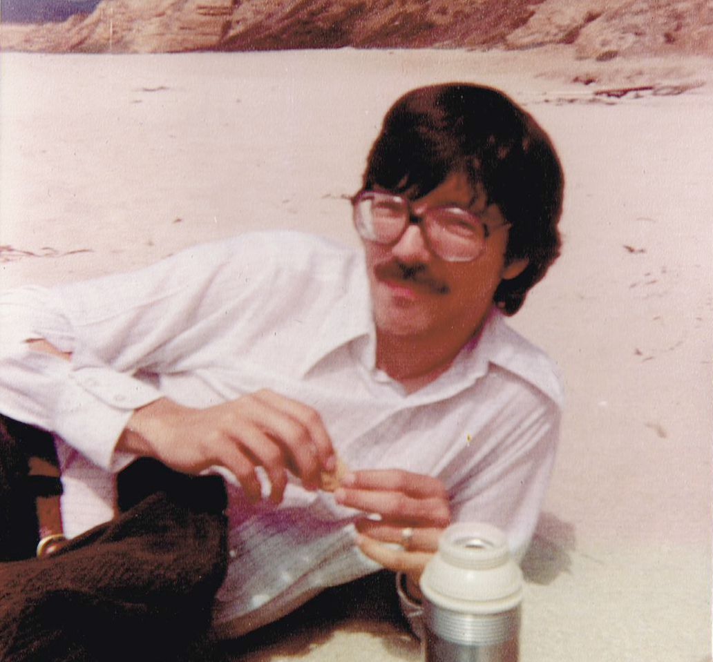 Stepha's husband John at the beach.